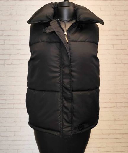 جلیقه پافر مشکی زنانه