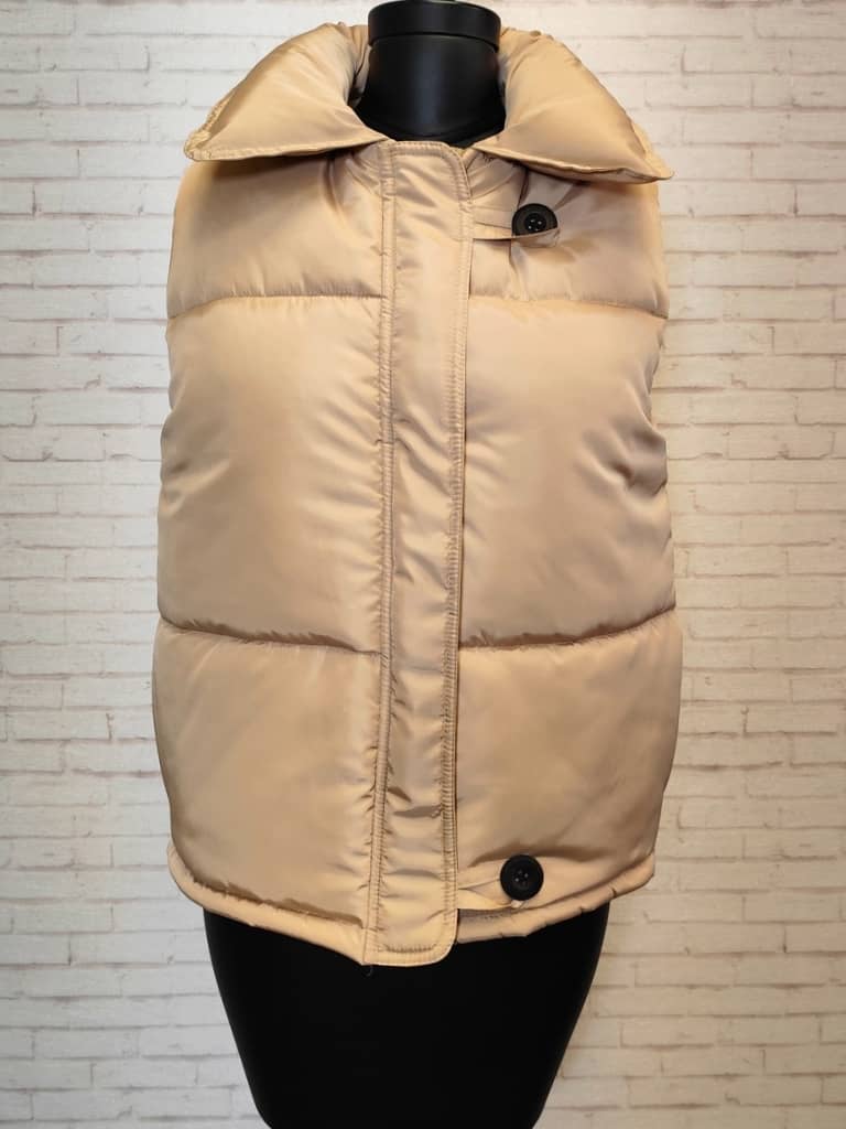 جلیقه پافر کرمی زنانه