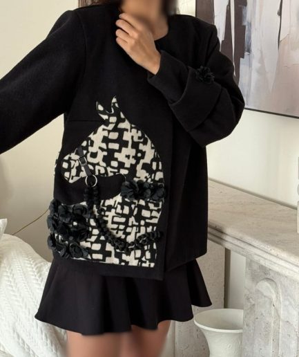 زیبو | Ziboo 28 کت فوتر مشکی اسب دار زنانه