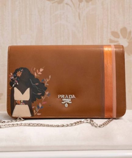 کیف چرم قهوه ای مینیمال زنانه