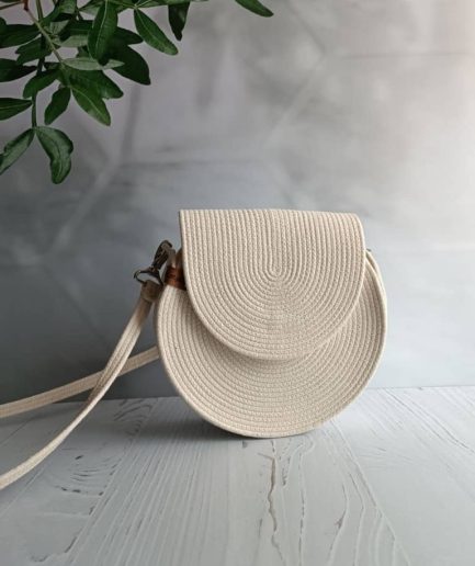 کیف گرد سفید زنانه