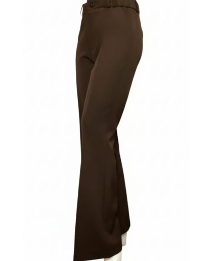 شلوار بوت کات قهوه ای کرپ زنانه