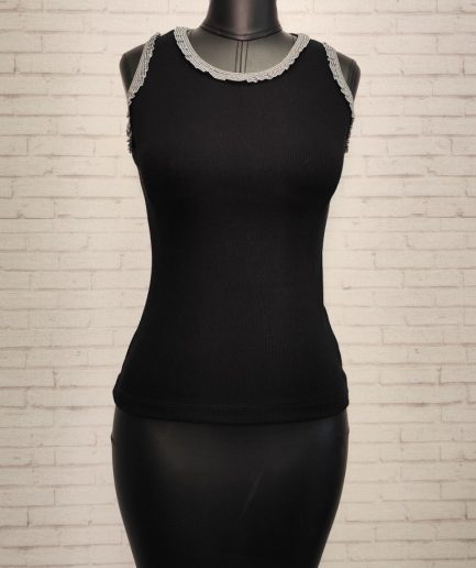 تاپ کش باف مشکی نواردوزی