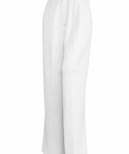 شلوار پلیسه سفید زنانه