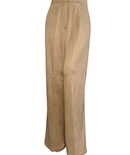 شلوار پلیسه کرمی زنانه